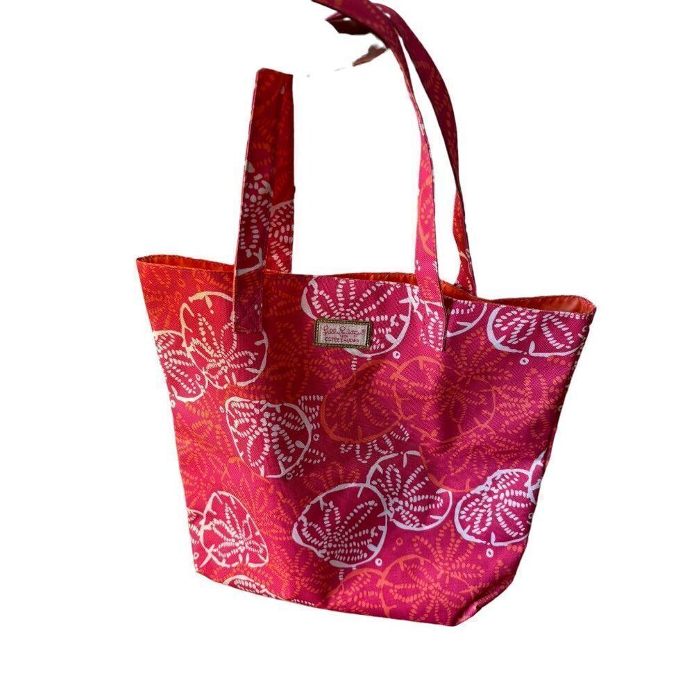 Lilly Pulitzer For Estée Lauder Pink & Orange Floral Tote Bag